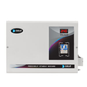 daikcell 10 KVA 130V-300V Mainline Heavy Duty Voltage Stabilizer for Home 8000W - 40 Amps Load - Single Phase - DSR017 - White