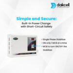 daikcell 10 KVA 130V-300V Mainline Heavy Duty Voltage Stabilizer for Home 8000W - 40 Amps Load - Single Phase - DSR017 - White