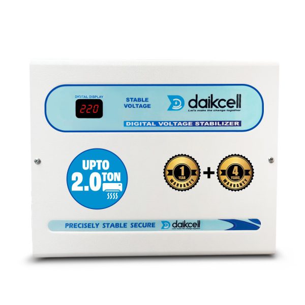 5 KVA 90V-300V Digital Voltage Stabilizer for All Inverter and Non-Inverter AC along with Digital Display & Intelligent Time Delay System - Upto 2.0 Ton AC - 4000W