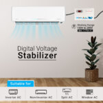 4 KVA 130V-300V Digital Voltage Stabilizer for All Inverter and Non-Inverter AC along with Digital Display & Intelligent Time Delay System - Upto 1.5, Ton AC - 3200W