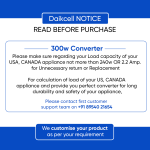daikcell 500 watt 220v to 110v digital stepdown transformer voltage converter for US appliances in India - 5 Years Warranty - DSR034 - Silver