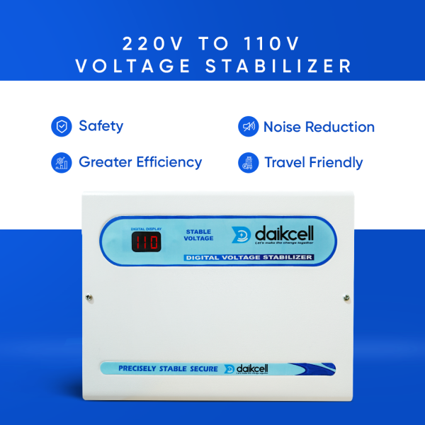 daikcell 1500 watt 220v to 110v digital stepdown transformer voltage converter for US appliances in India - 5 Years Warranty - DSR033