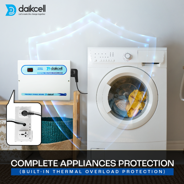 daikcell 5000VA 130V-300V Automatic Voltage stabilizer for Washing Machine, Microwave Oven and Treadmill 4000W - 5 Year warranty - DSR052