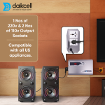 daikcell 500 watt 220v to 110v digital stepdown transformer voltage converter for US appliances in India - 5 Years Warranty - DSR034 - Silver