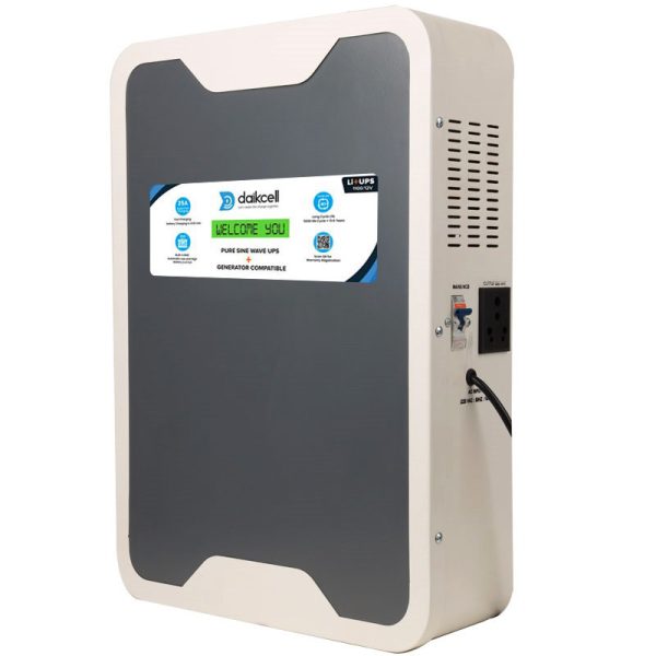 daikcell 2 in 1 Combo inbuilt Lithium-ion Inverter Battery for Home  | Pure Sinewave 1100 VA/12V | 1280 Wh with 15 Year Life | Wall-Mountable with 5 Years Warranty - Li1280 - 1KVA