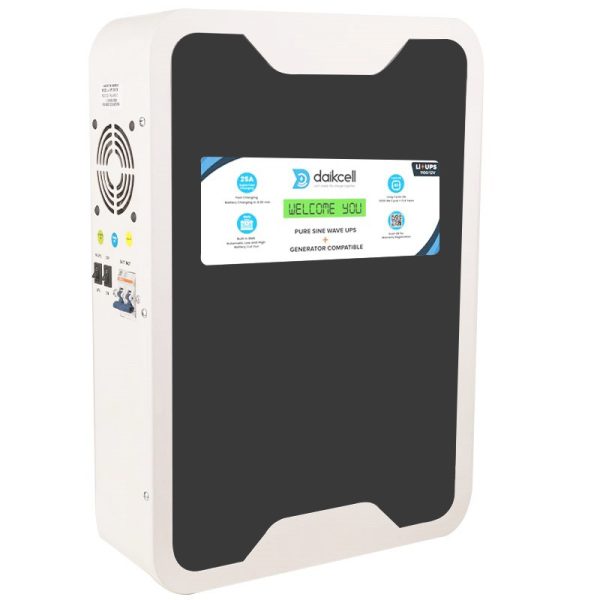 daikcell 2 in 1 Combo inbuilt Lithium-ion Inverter Battery for Home  | Pure Sinewave 1100 VA/12V | 1280 Wh with 15 Year Life | Wall-Mountable with 5 Years Warranty - Li1280 - 1KVA