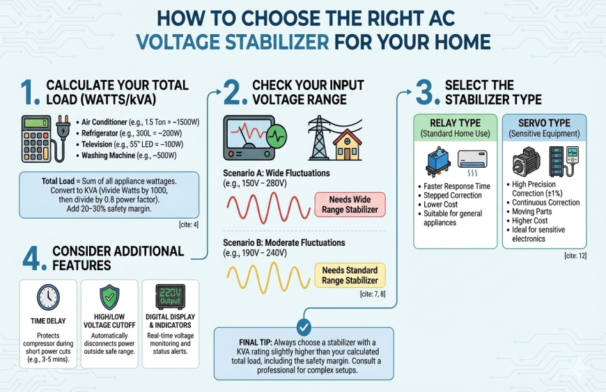 How to Choose the Right AC Voltage Stabilizer for Your Home