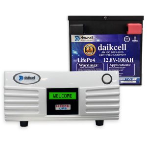 Chargon Inverter & Battery Combo for Home, Shop & Office | 1100VA Pure Sine Wave + 12.8V 100Ah Lithium-ion Universal Battery | More Backup Than 180Ah+ Lead-Acid Battery with 1+4 Years Warranty